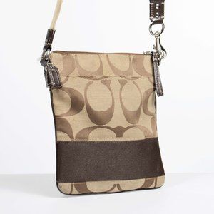 Coach Brown Print Crossbody Bag